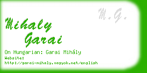 mihaly garai business card